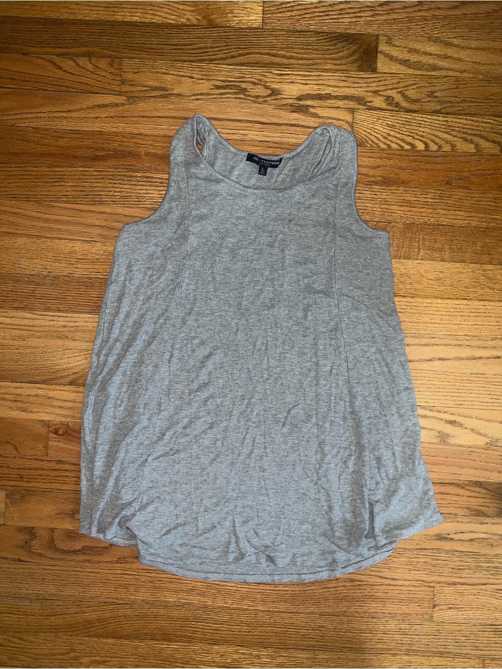 ONE ♥ CLOTHING Grey Ribbed Crewneck Top